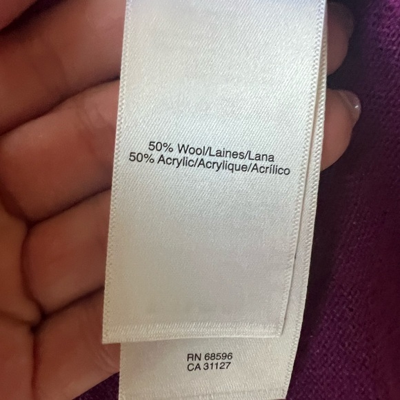 Donna Karen Plum Shawl Collar Cardigan Size XS/S - Picture 6 of 6